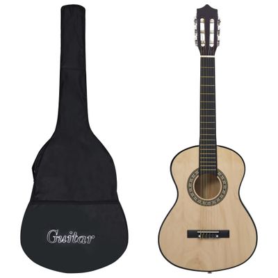 vidaXL Klasická gitara pre začiatočníkov a deti s taškou 1/2 34"