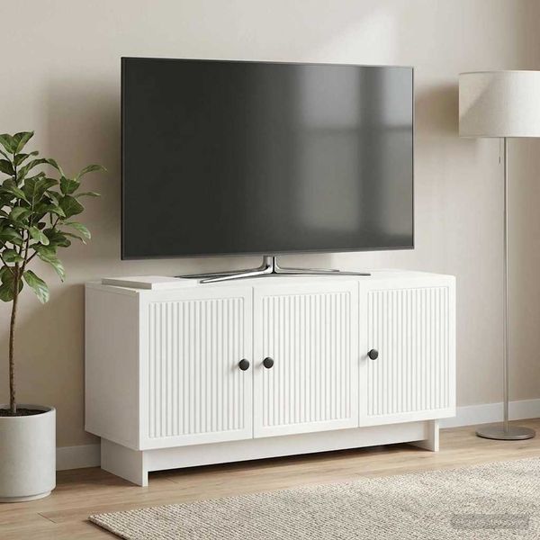 vidaXL TV skrinka Biela 99 x 34,5 x 50 cm Kompozitné drevo
