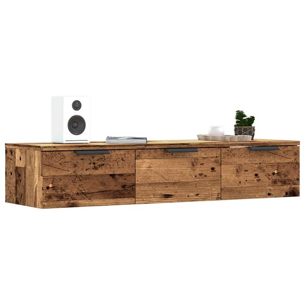 vidaXL Nástenná skrinka Old Wood 102x30x20 cm Engineered Wood