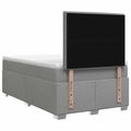 vidaXL Posteľ boxspring s matracom Svetlosivá 120 x 200 cm Látka