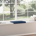 vidaXL Vankúš na lavičku Pl plush kord Námornícka modrá Hĺbka 35 cm