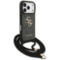 Guess 4G Big Logo Cord Stap Crossbody case for iPhone 17 Pro black