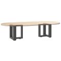 vidaXL Nohy konferenčného stolíka v tvare T, 2 ks, antracitové, 30x25x(30-31) cm, oceľ