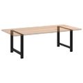 vidaXL Nohy k jedálenskému stolu, čierne, 2 ks, 100 x (72-73) cm, oceľové