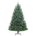 vidaXL Umelý Sklápací Vianočný Stromček Zelená 240 cm PVC a kov