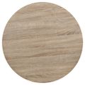 vidaXL Bistro stolík, MDF a oceľ, okrúhly, 80x75 cm, dubová farba