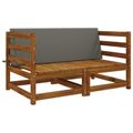 vidaXL Podložka na operadlo SOEST 100% polyester Sivá 120 x 20 x 40 cm