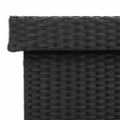 vidaXL Záhradný úložný box s kolieskami, čierny 110x55x73 cm, polyratan
