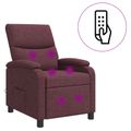 vidaXL Masážne relaxačné kreslo Fialová Látka
