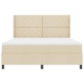 vidaXL Posteľ s pružinovým rámom s vankúšom Krémová 200 x 180 cm látka