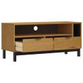 vidaXL TV skrinka FLAM 110x40x50 cm masívna borovica