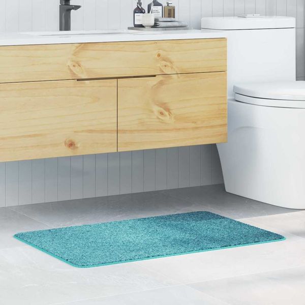 vidaXL Protišmyková kúpeľňová podložka Tyrkysová 60 x 90 cm PP