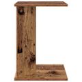 vidaXL Koncový stôl Staré drevo 35 x 25 x 50 cm Kompozitné drevo