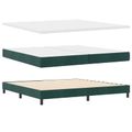 vidaXL Posteľ s pružinovým rámom Tmavozelená 200 x 200 cm Zamat