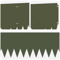 vidaXL Obrubník trávnika 20 ks 103 x 30 cm Oceľ Olivovo zelená