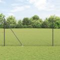 vidaXL Hexagonálny plot s stĺpom 10 x 1,5 m PVC potiahnutá oceľ Sivá