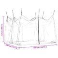 vidaXL Záhradná komárová sieť 220 mesh Čierna 4 x 4 x 2,5 m Polyester