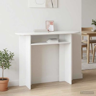 vidaXL Konzolový stôl Biela s vysokým leskom 100 x 39,5 x 75 cm
