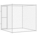 vidaXL Klietka pre psa Strieborná 200 x 200 x 200 cm Pozinkovaná oceľ