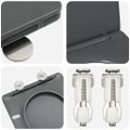 vidaXL WC sedadlo Antracitová 47 x 36 x 3,4 cm Duroplast