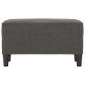 vidaXL Lavička tmavosivá 70x35x41 cm zamat