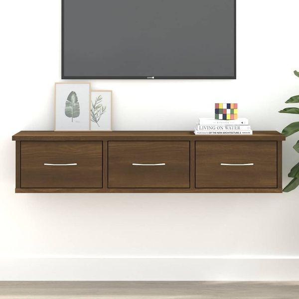 vidaXL Nástenná skrinka hnedý dub 88x26x18,5 cm spracované drevo