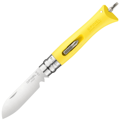 OPINEL 001804 VRI N°09 DIY Yellow vreckový multifunkčný nôž pre kutilov 8 cm, žltá, polyamid