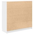 vidaXL Komoda so zásuvkami, biela 100,5x35x98,5 cm, kompozitné drevo