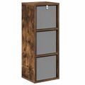 vidaXL Servírovacia skriňa so zásuvkou Dymová dub 25,5 x 22 x 69,5 cm