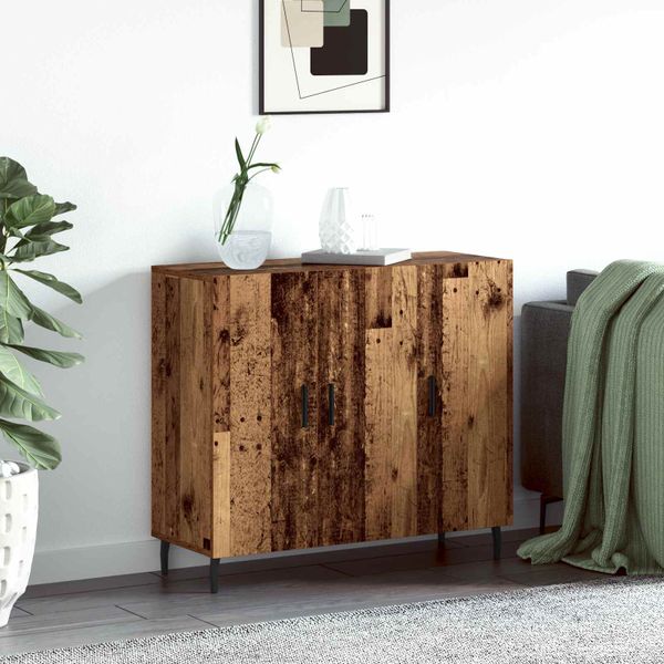 vidaXL Servírovacia skriňa Staré drevo 90 x 34 x 80 cm