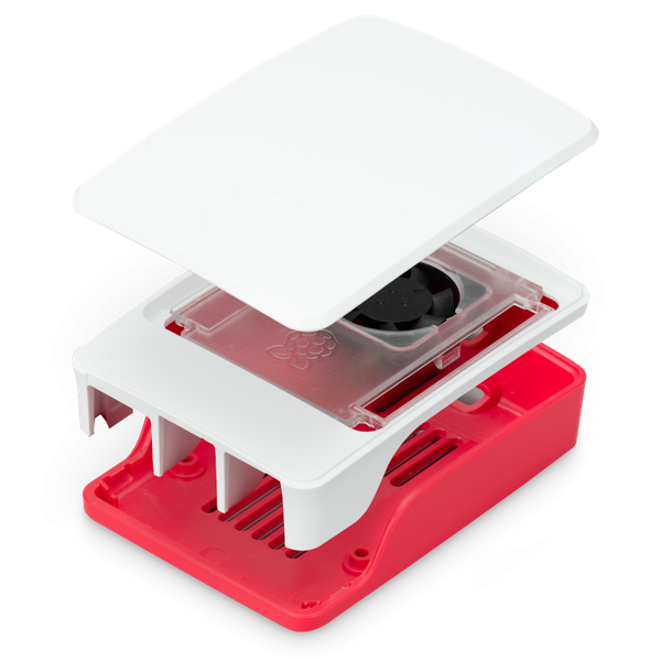 RASPBERRY Pi 5 Skrinka s chladičom, malinová/biela