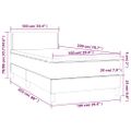 vidaXL Boxspring posteľ s matracom krémová 100x200 cm látka