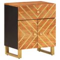 vidaXL Nočný stolík hnedo-čierny 50x33x60 cm masívne mango