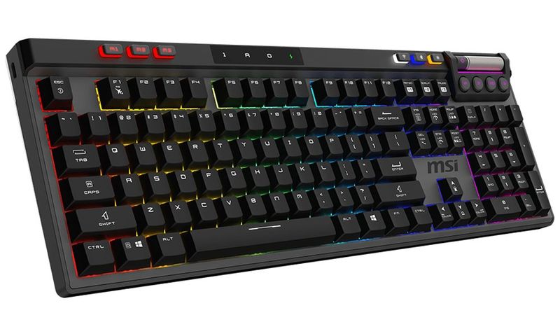 MSI herní klávesnice STRIKE PRO Wireless Silent/ bezdrátová 2,4GHz+BT/ mechanická/ RGB/ USB/ předložka/ CZ+SK layout MSI herní klávesnice STRIKE PRO Wireless Silent/ bezdrátová 2,4GHz+BT/ mechanická/ RGB/ USB/ predložka/ CZ+SK layout