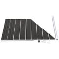 vidaXL Plotový panel, WPC 95x(105-180) cm, sivý