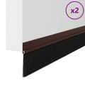 vidaXL Samolepiace tesnenia dverí s kefou 2 ks Hnedá 100 cm