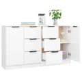 vidaXL Komody 2 ks lesklé biele 60x30x70 cm spracované drevo