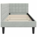 vidaXL Rohový rám postele Svetlosivá 80 cm x 200 cm Zamat