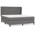 vidaXL Boxspring posteľ s matracom sivá 160x200 cm umelá koža