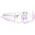 vidaXL Fóliovník s oceľovým rámom zelený 72 m² 18x4x2 m