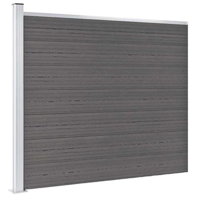 vidaXL Plotový panel WPC 175x146 cm sivý