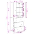 vidaXL Sada skríň 2 ks 66 x 34,5 x 90 cm Kompozitné drevo Dymový dub