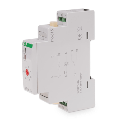 Relé prioritné prúdové F&F PR-615 1xNO+1xNC, 230V, 16A, na DIN lištu