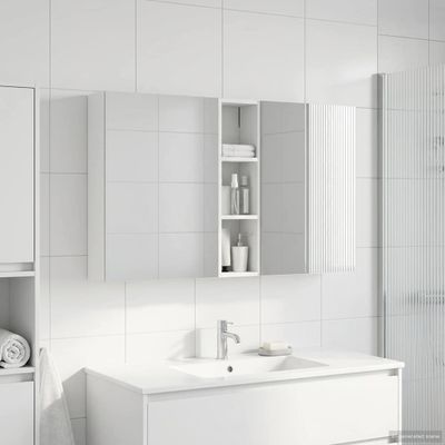vidaXL Set kabinetov do kúpeľne s poličkou 3 pcs 120 x 14,5 x 70 cm