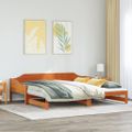 vidaXL Vysúvacia denná posteľ voskovohnedá 80x200 cm masívna borovica