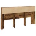 vidaXL Skrinka na čelo postele staré drevo 200x19x103,5 cm komp. drevo