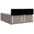 vidaXL Boxspring posteľ s matracom sivohnedý 200x200 cm látka