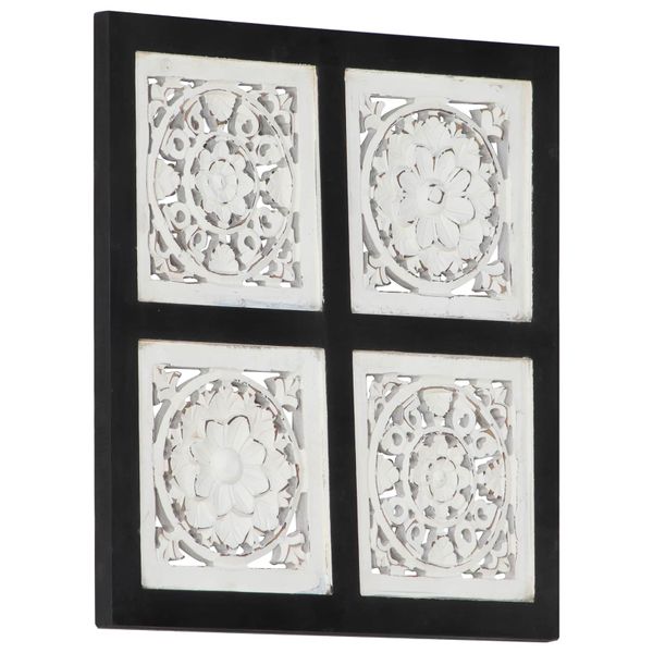 vidaXL Umenie dekorácia Čierna a biela 40 x 40 x 1,5 cm