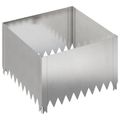 vidaXL Obrubník trávnika 4 ks 60 x 60 x 35 cm Oceľ Strieborná