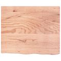 vidaXL Kúpeľňová doska bledohnedá 60x50x(2-6) cm ošetrený masív